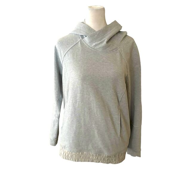 Lululemon All Good Pullover Heathered Silver - Size 6 - Picture 2 of 8